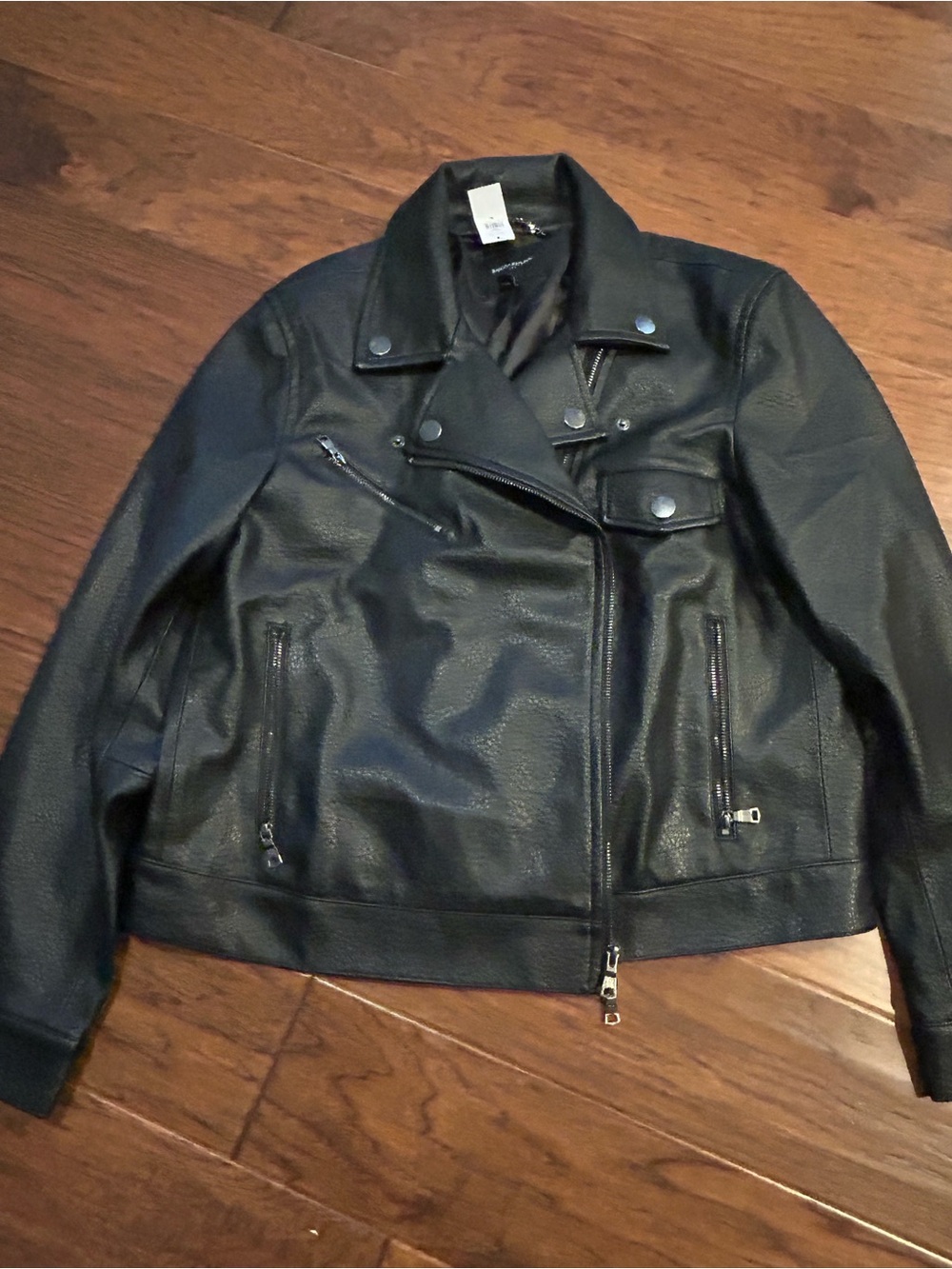 Banana Republic VEGAN LEATHER CROPPED MOTO JACKET - NWT - Picture 4 of 9